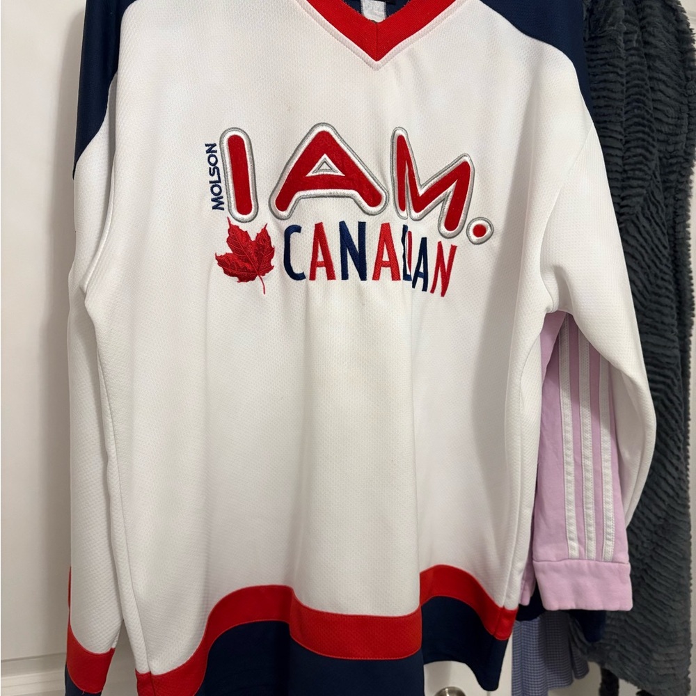 Colosseum Red and White Hockey Jersey